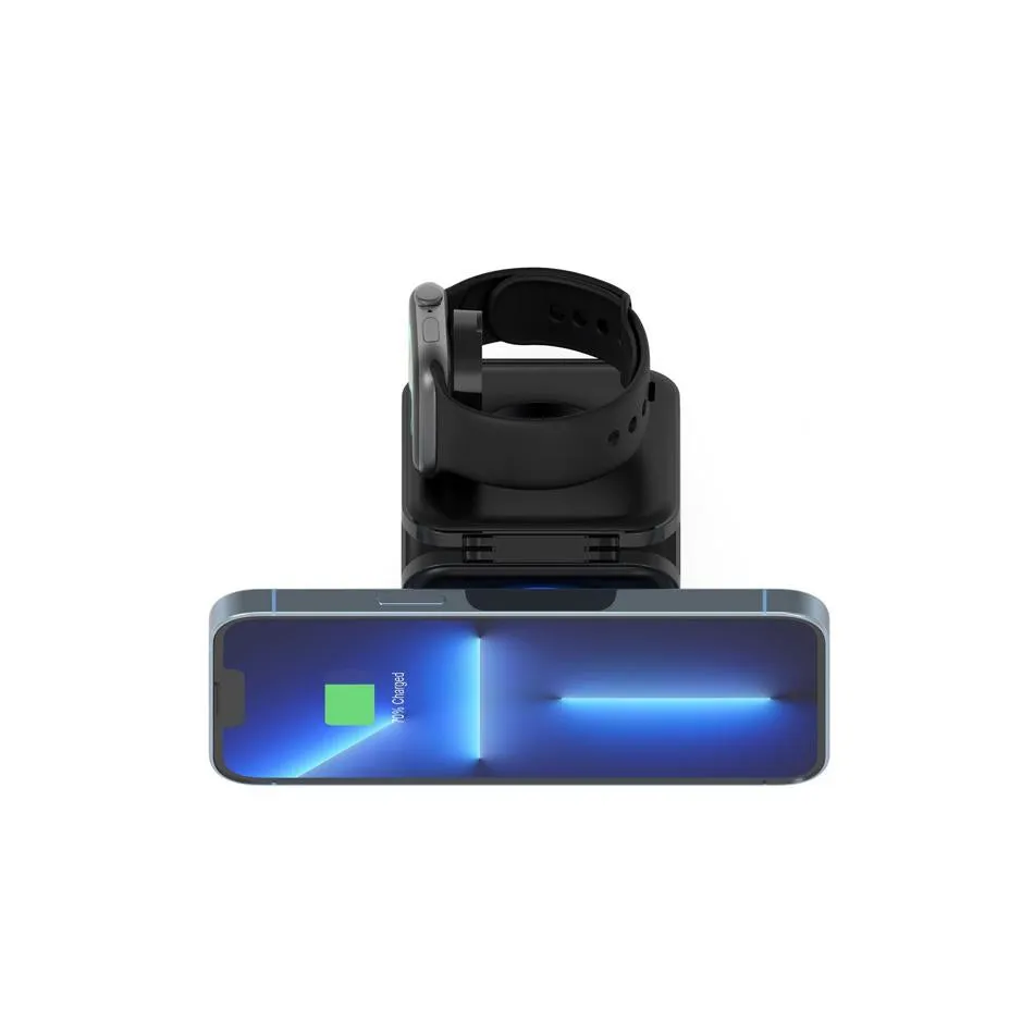 15W Travel Magcharge 3-In-1 Qi Wireless Foldable Phone Charger.