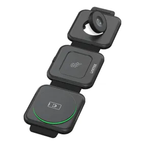 15W Travel Magcharge 3-In-1 Qi Wireless Foldable Phone Charger.