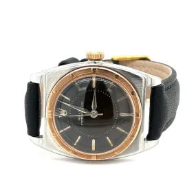 1944 Rolex Oyster Perpetual Chronometer BUBBLEBACK 9K Pink Gold 32mm Regard Jewelry Austin, Texas