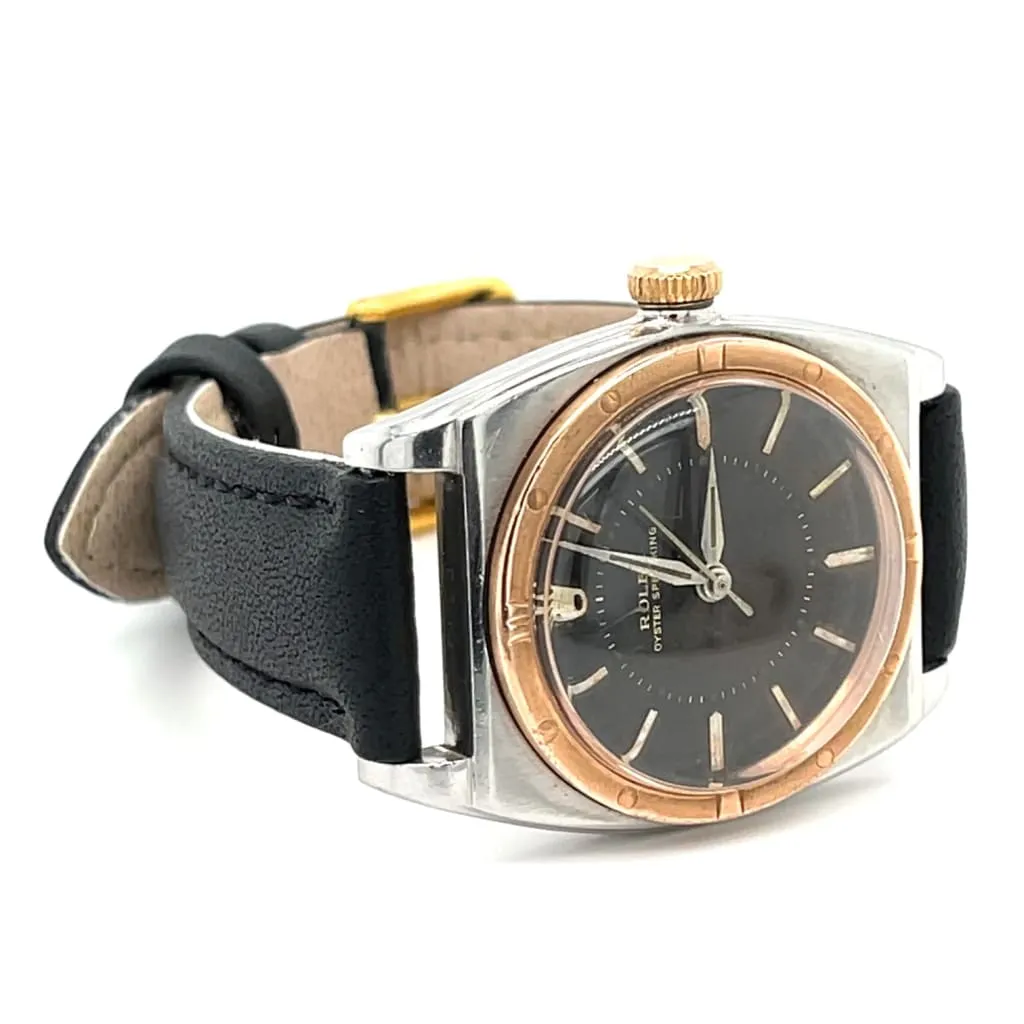 1944 Rolex Oyster Perpetual Chronometer BUBBLEBACK 9K Pink Gold 32mm Regard Jewelry Austin, Texas