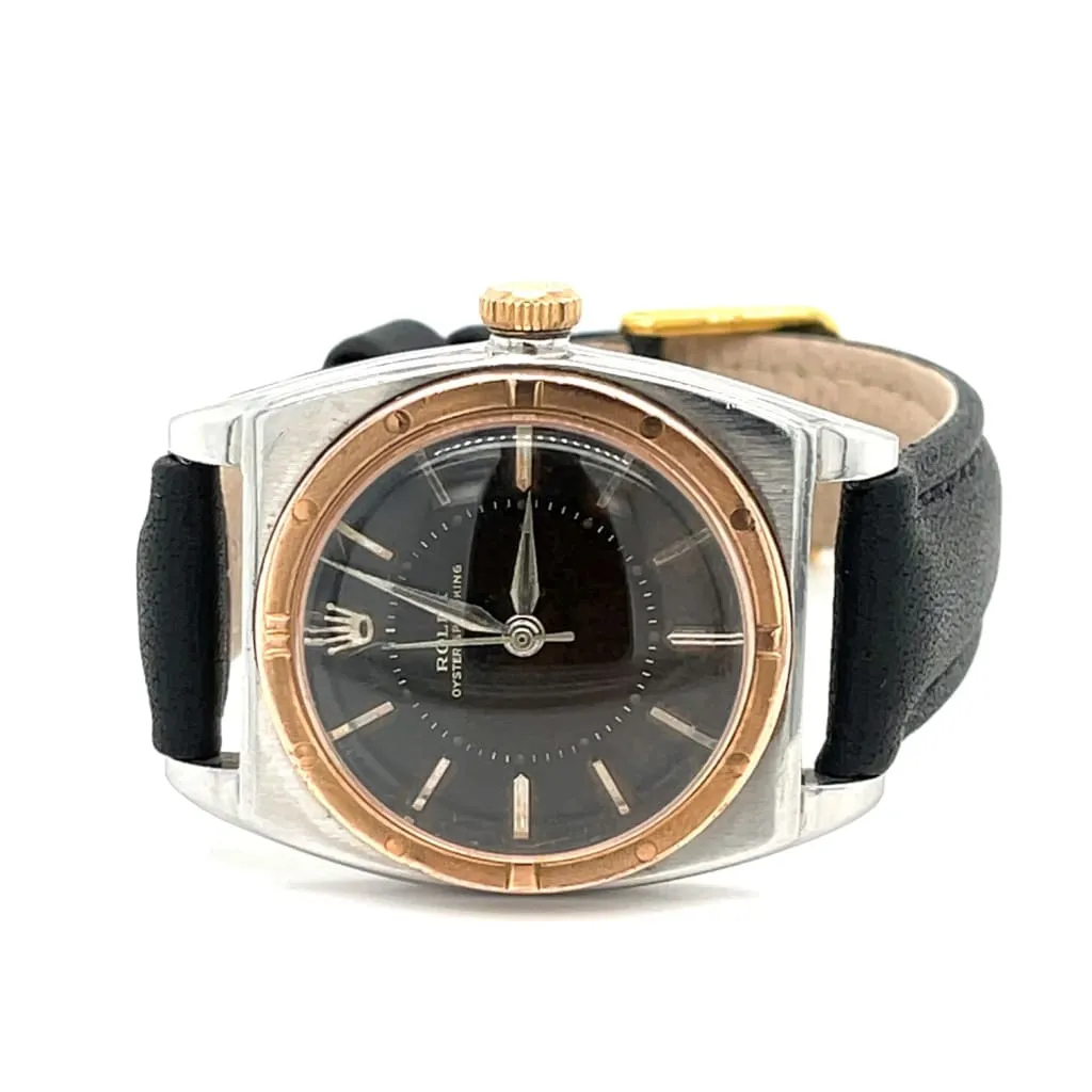 1944 Rolex Oyster Perpetual Chronometer BUBBLEBACK 9K Pink Gold 32mm Regard Jewelry Austin, Texas