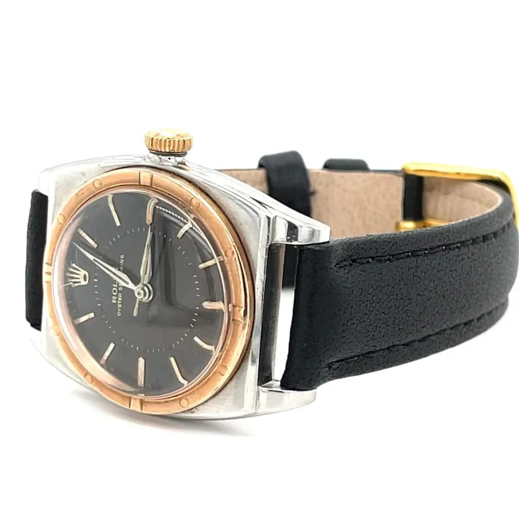 1944 Rolex Oyster Perpetual Chronometer BUBBLEBACK 9K Pink Gold 32mm Regard Jewelry Austin, Texas