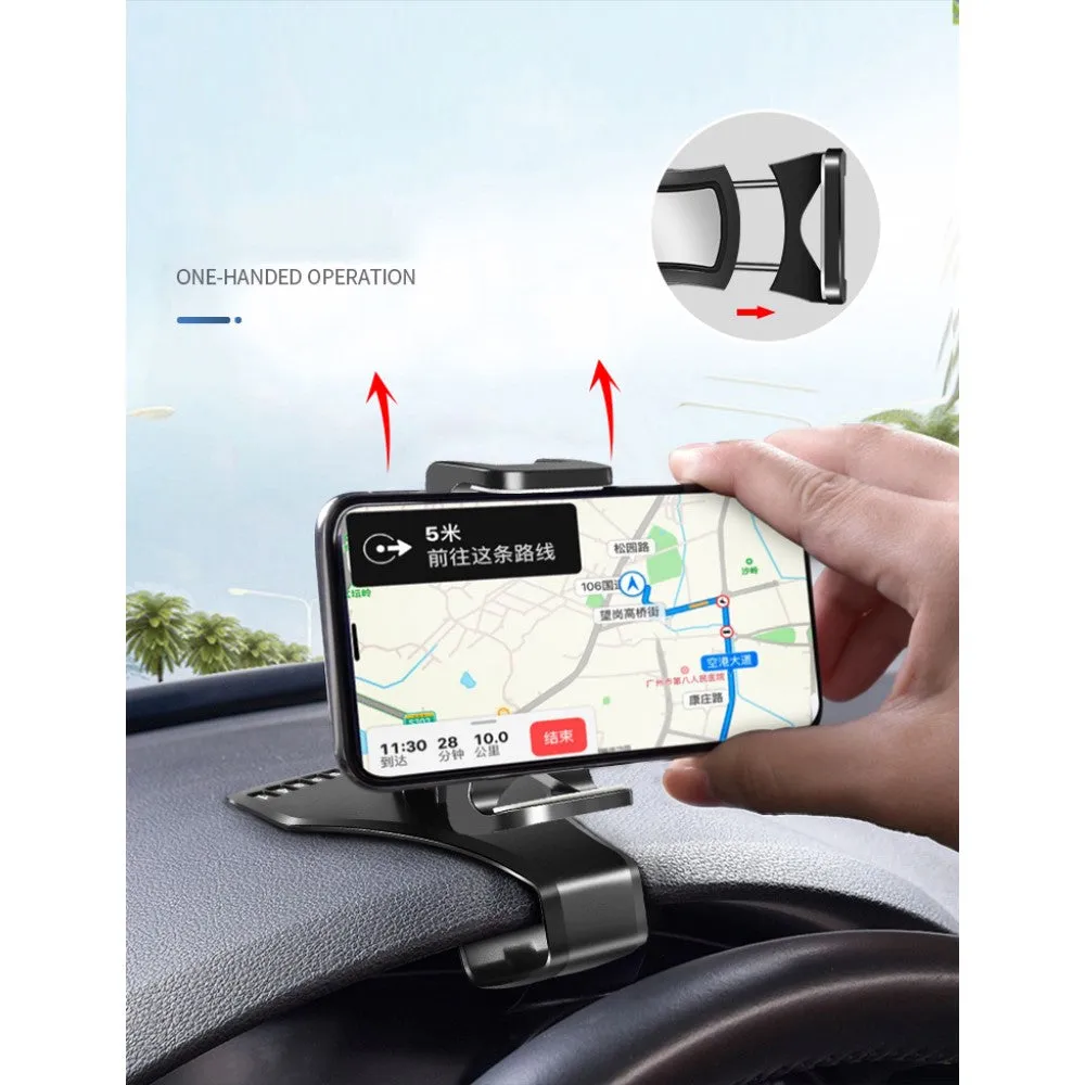 3 in 1 Car GPS Smartphone Holder: Dashboard / Visor Clamp   AC Grid Clip for Allview P5 Lite - Black