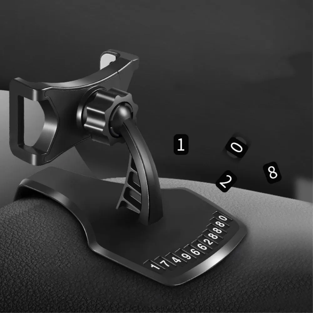 3 in 1 Car GPS Smartphone Holder: Dashboard / Visor Clamp   AC Grid Clip for Allview P5 Lite - Black