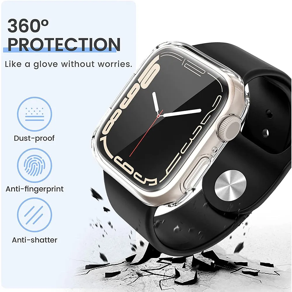 360 Cover for Apple Watch Case Soft Clear TPU Screen