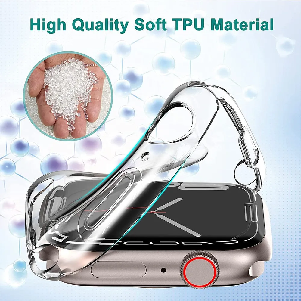360 Cover for Apple Watch Case Soft Clear TPU Screen