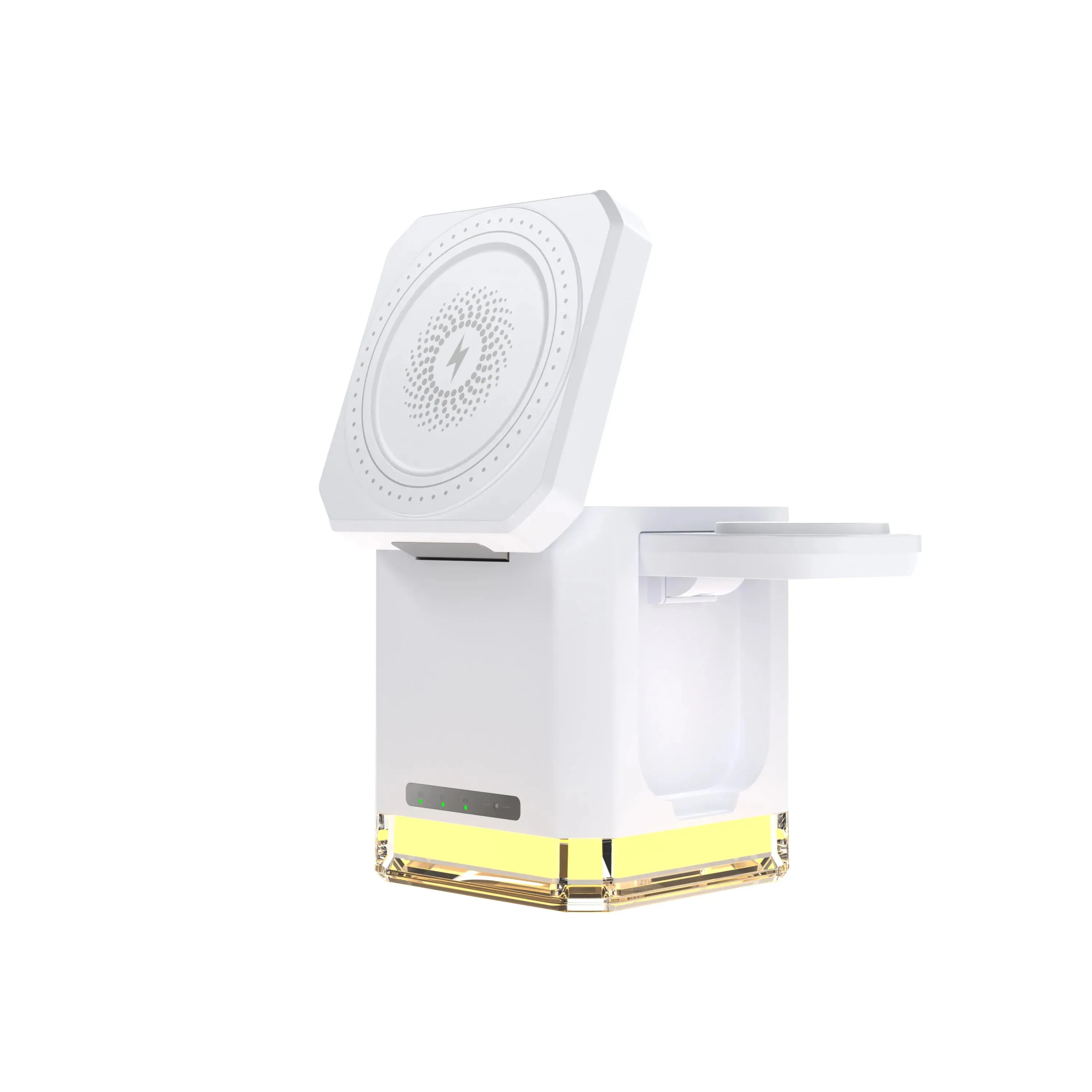 4 in 1 wireless charger|30W 4 in 1 Charging Station Cube Adjustable MagSafe Portable Charger Stand Wireless Charging Station for iPhone Airpods Watch