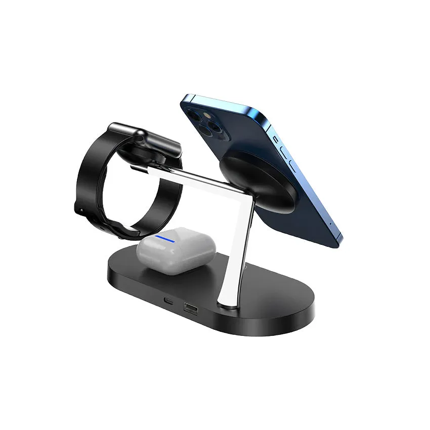 5-In-1 Magnetic Fast Wireless Charger Black