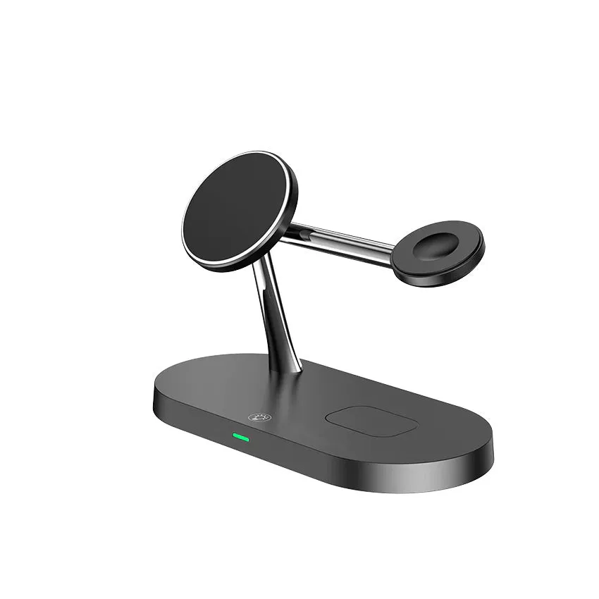 5-In-1 Magnetic Fast Wireless Charger Black