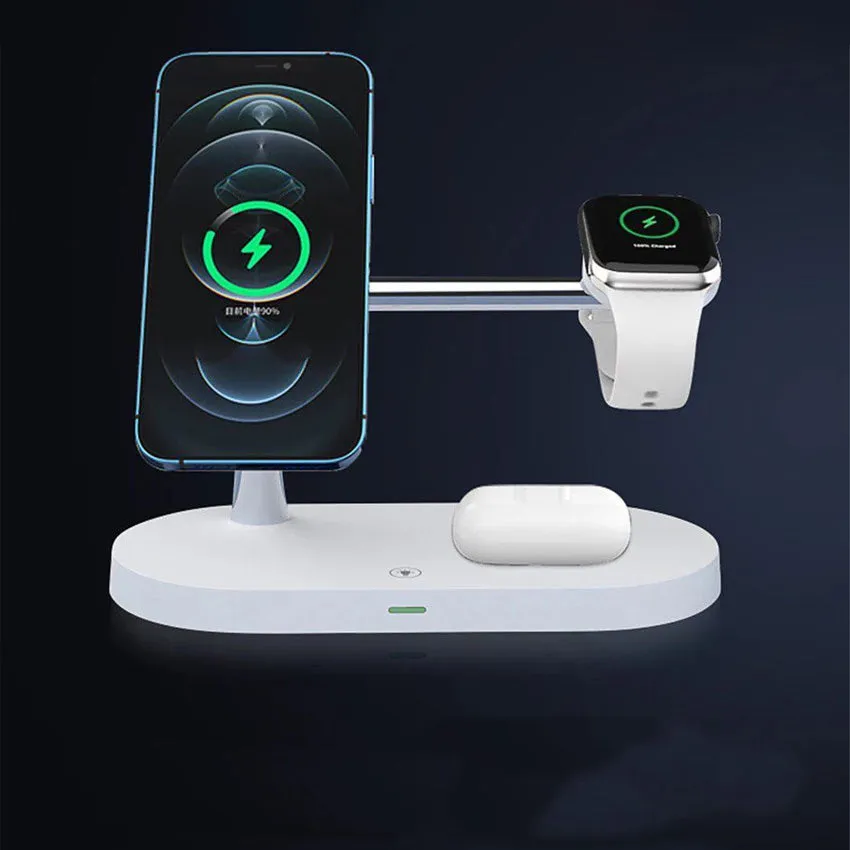 5-In-1 Magnetic Fast Wireless Charger White