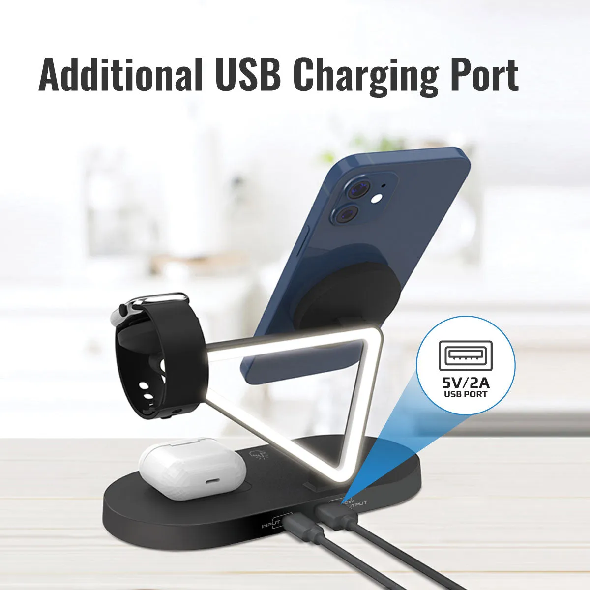 5-in-1 Multi-Device Wireless Charging Station