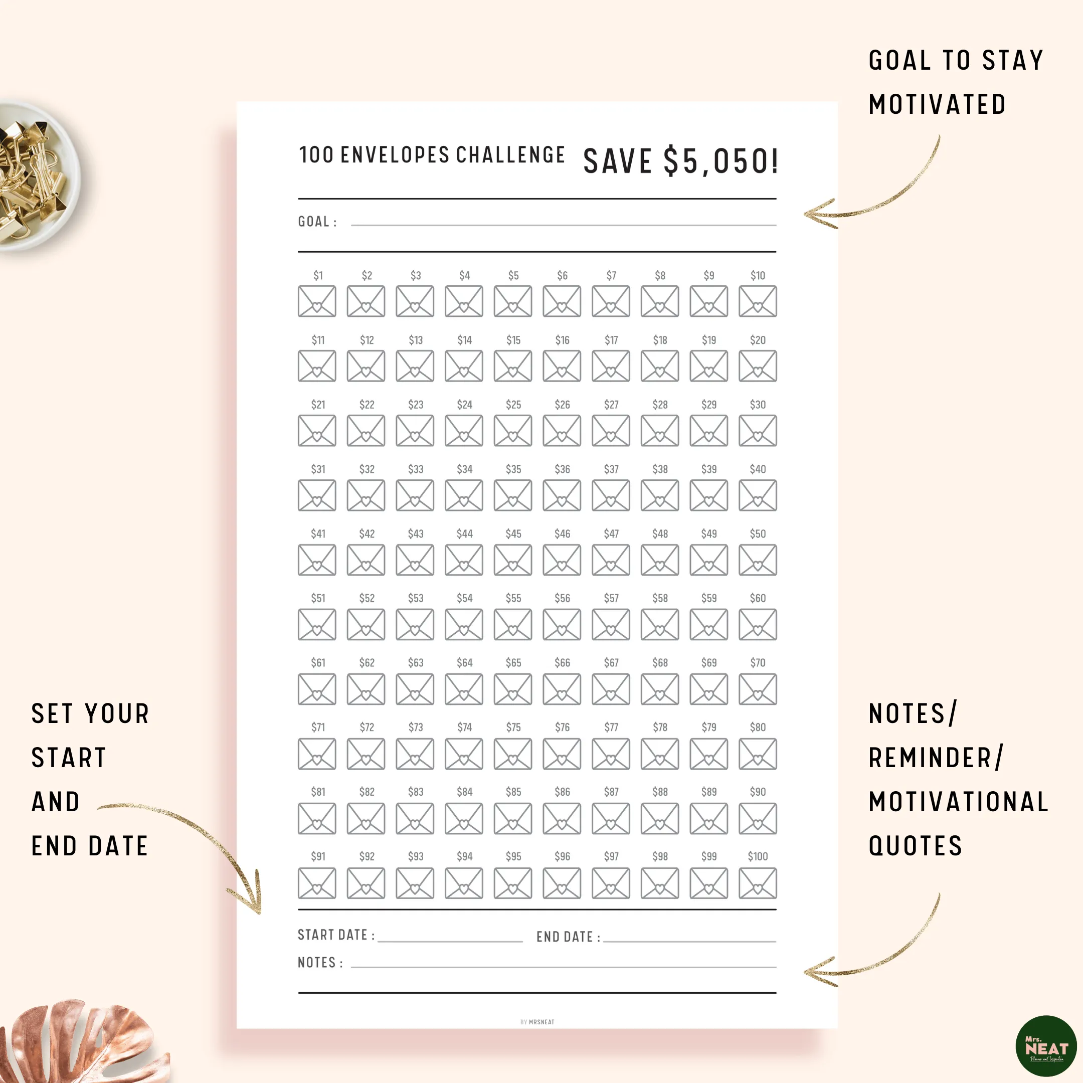 $5,050 in 100 Envelopes - M097/98
