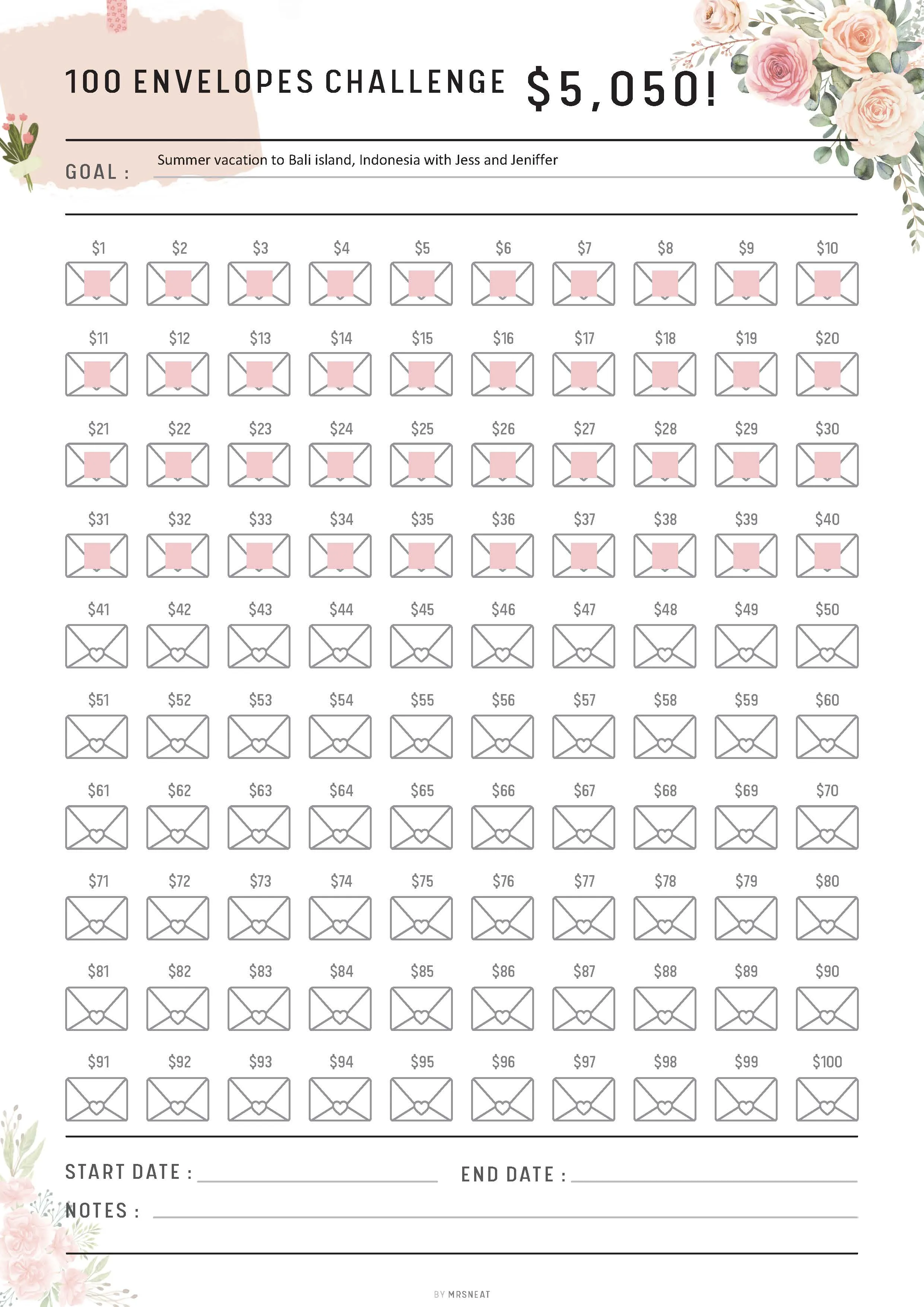 $5,050 in 100 Envelopes - M097/98