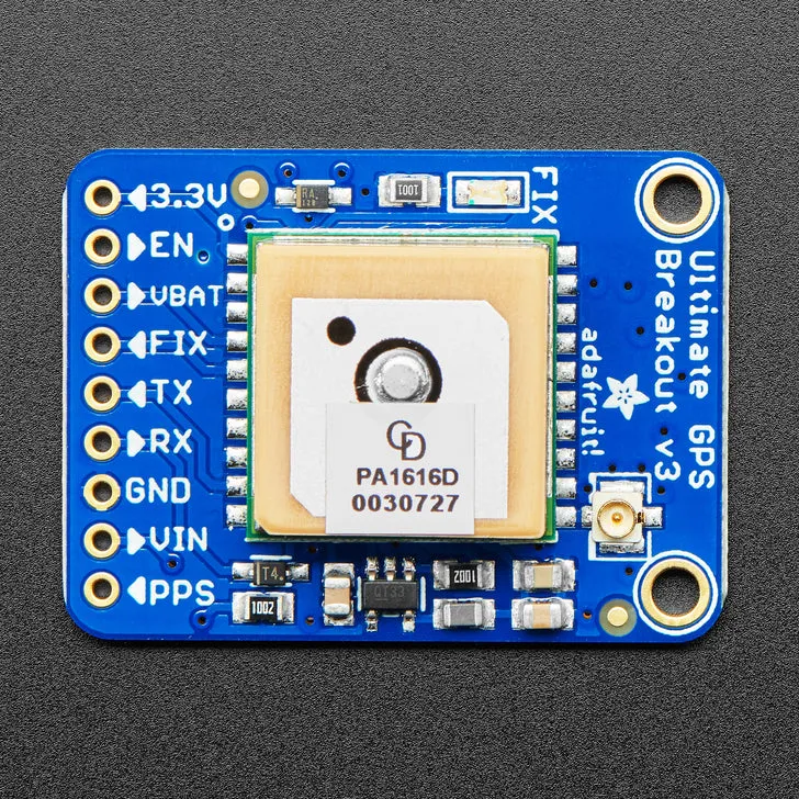 Adafruit Ultimate GPS Breakout with GLONASS   GPS - PA1616D - 99 channel w/10 Hz updates