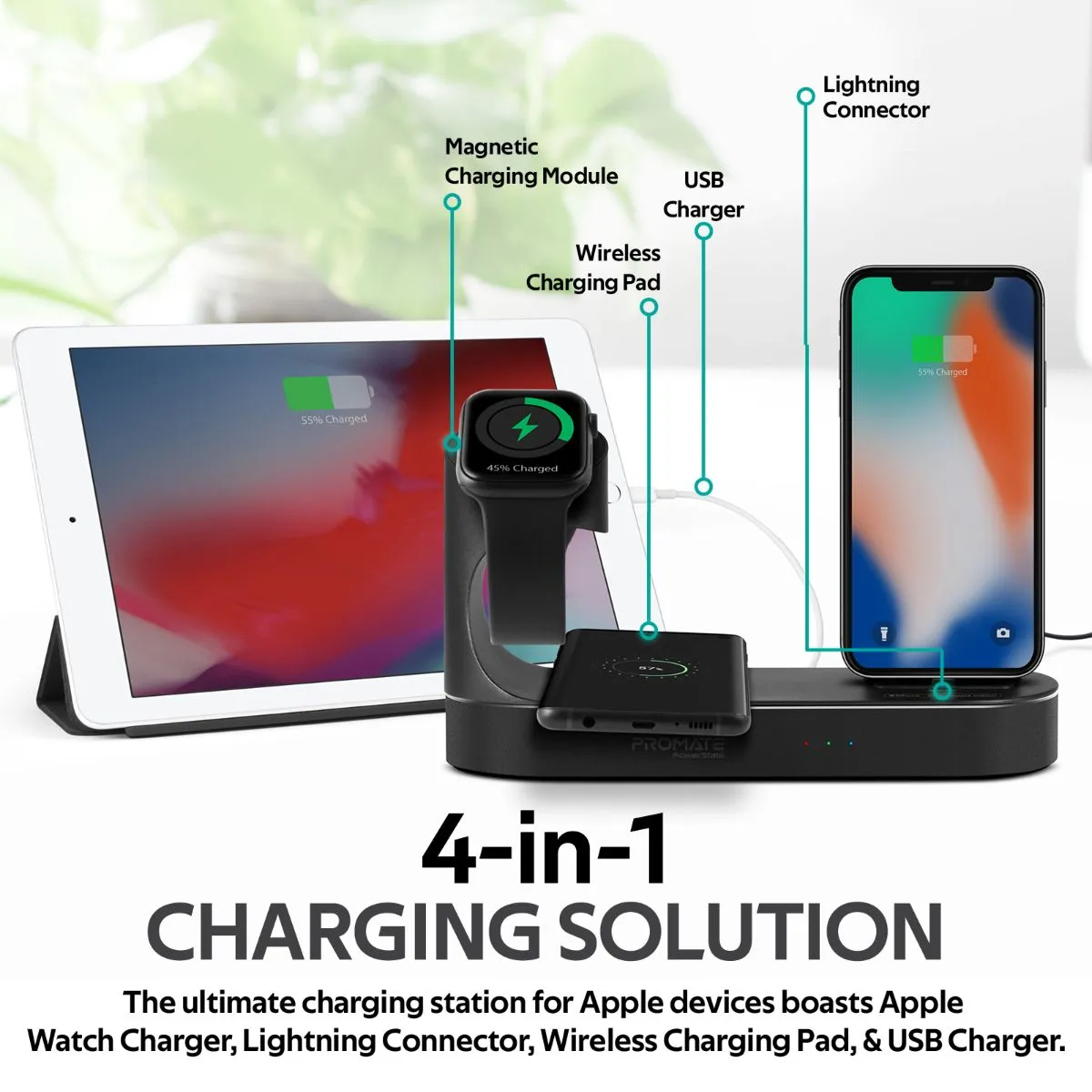 All-in-1 Wireless Charging Dock for Apple Devices