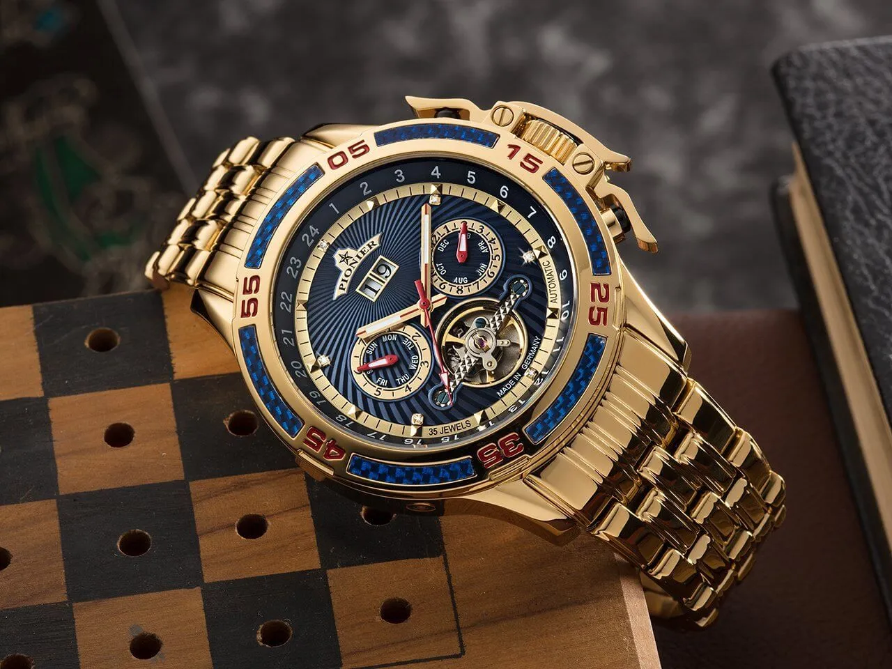 Amsterdam Pionier GM-515-10 | Gold | Made in Germany automatic watch