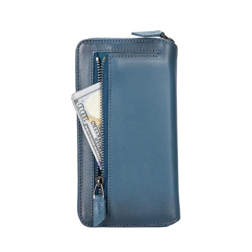 Apple iPhone 14 Series Detachable and Zipper Leather Wallet Case Apple iPhone 14 iPhone 14 Pro iPhone 14 Pro Max iPhone 14 Plus