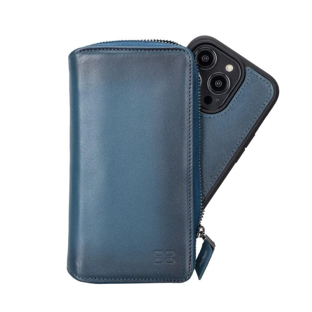 Apple iPhone 14 Series Detachable and Zipper Leather Wallet Case Apple iPhone 14 iPhone 14 Pro iPhone 14 Pro Max iPhone 14 Plus