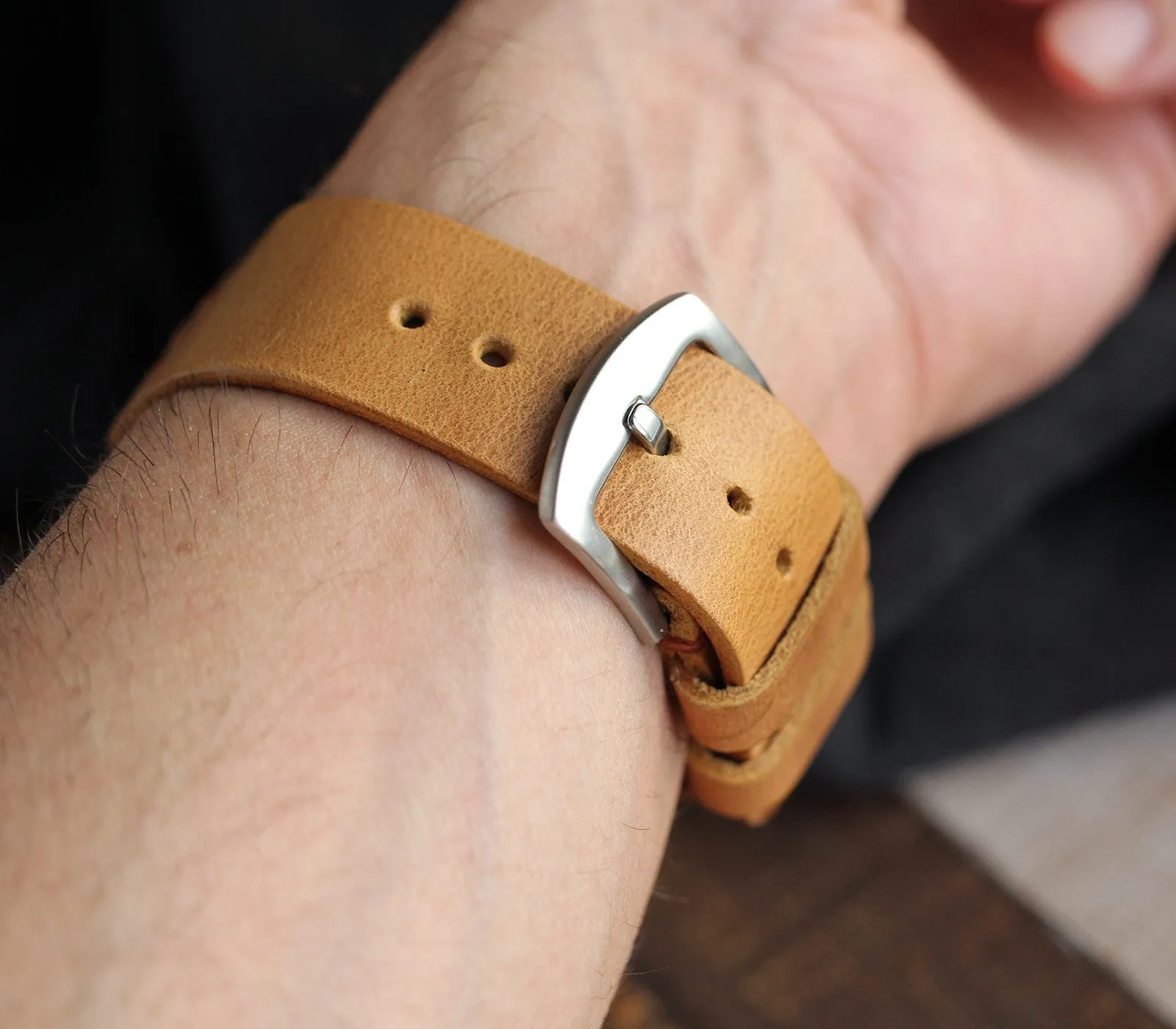 Apple Watch Leather Band - Mustard
