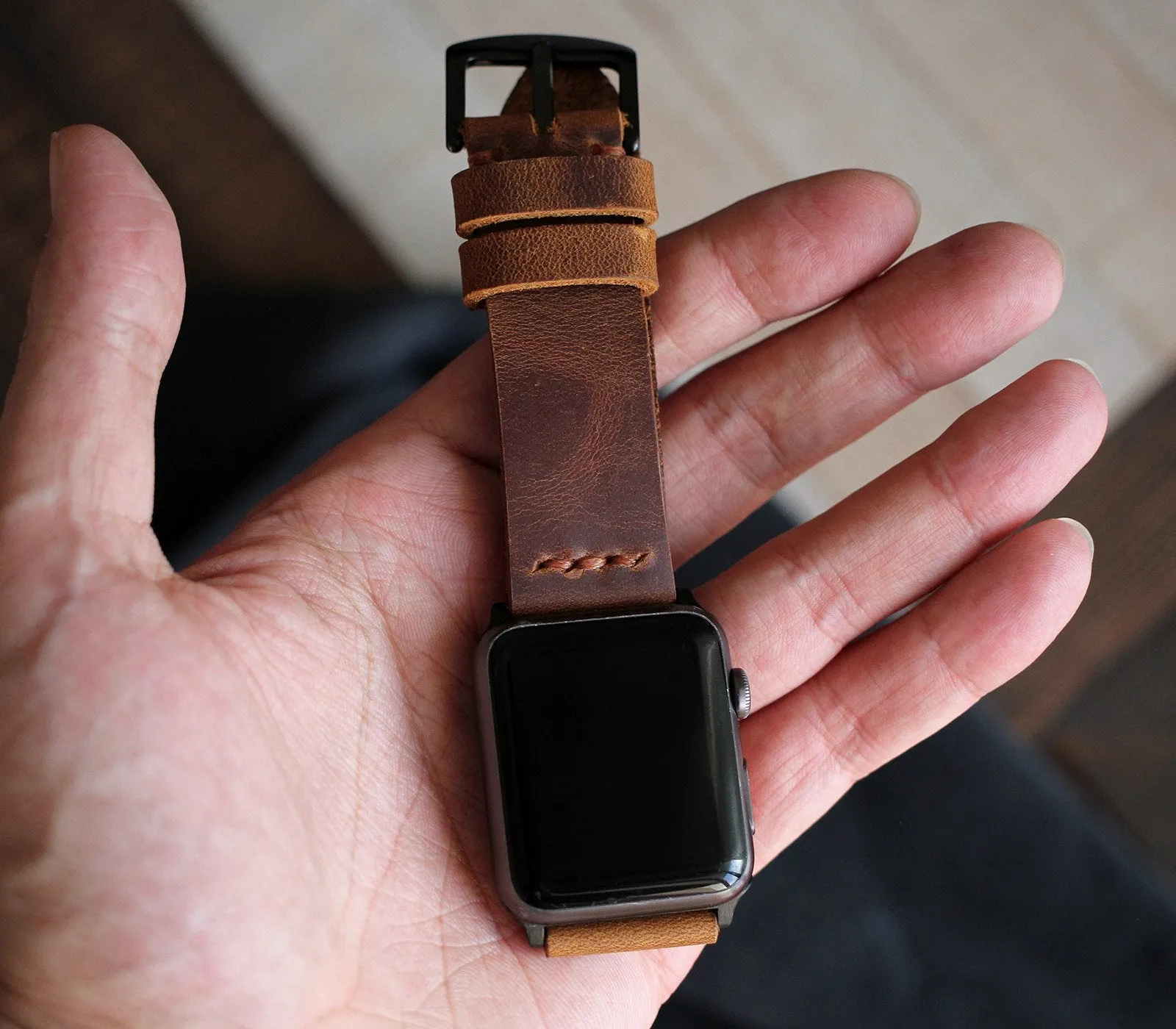 Apple Watch Leather Strap - Antique Brown