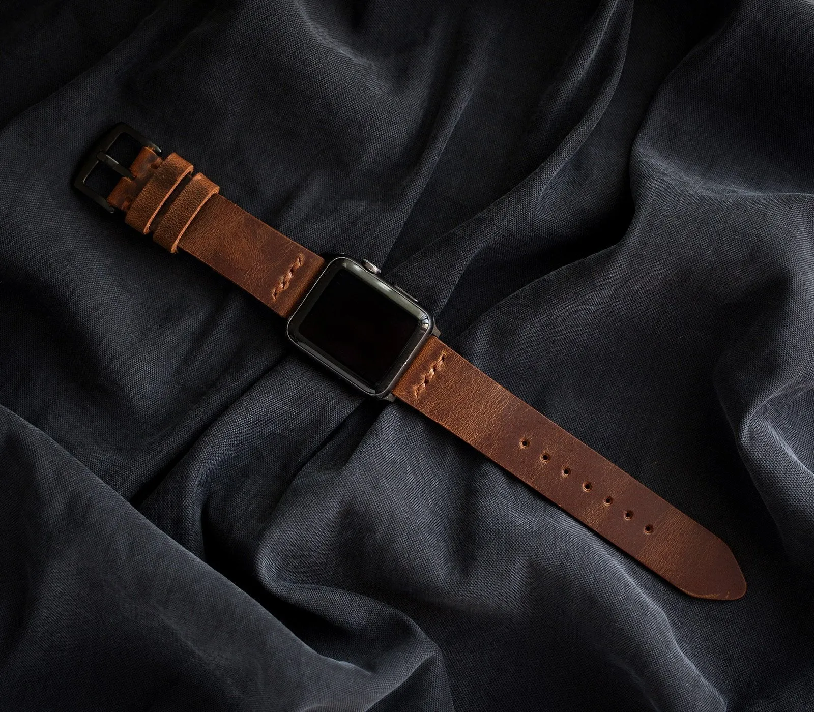 Apple Watch Leather Strap - Antique Brown