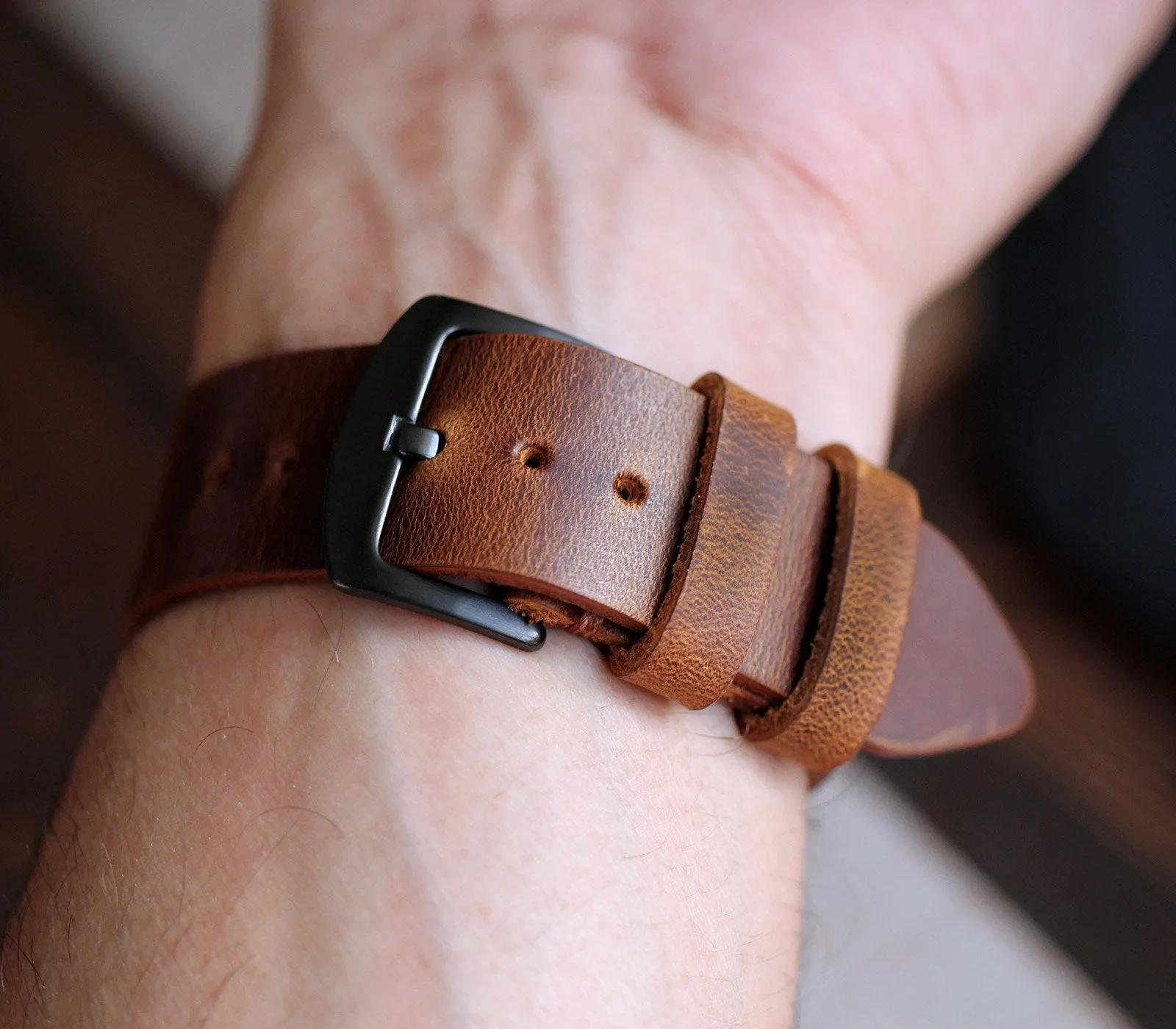 Apple Watch Leather Strap - Antique Brown