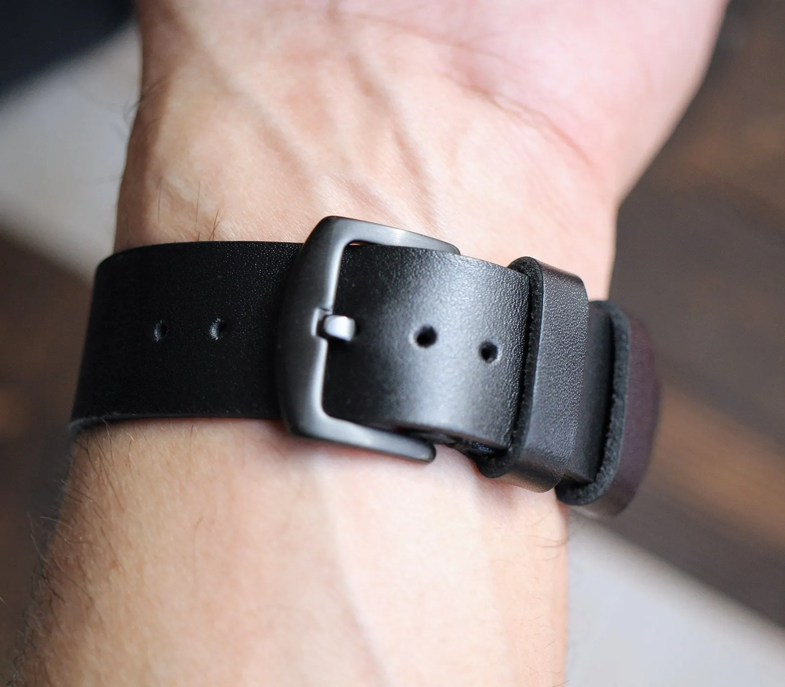 Apple Watch Leather Strap - Black