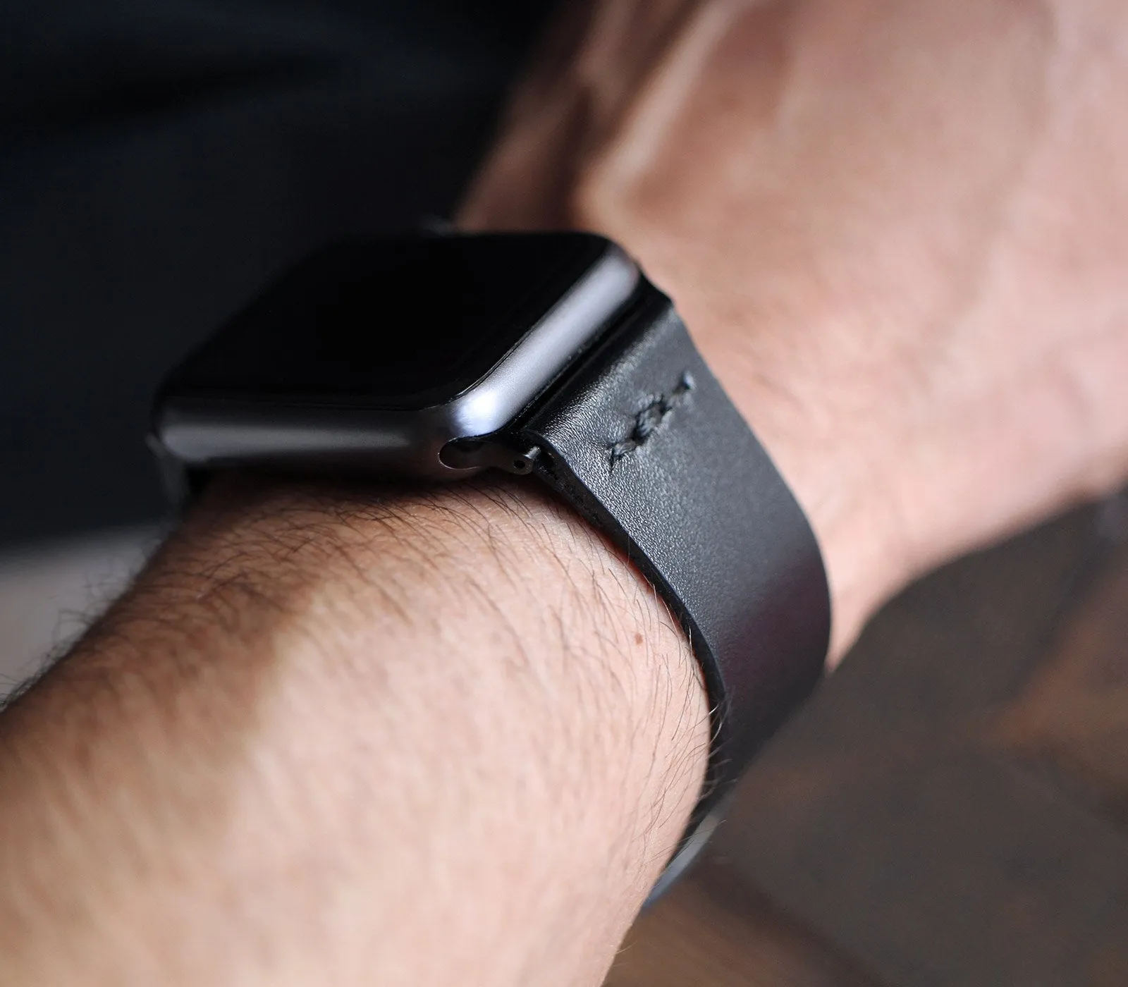 Apple Watch Leather Strap - Black