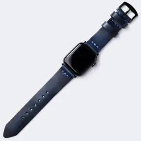 Apple Watch Leather Strap - Indigo Blue