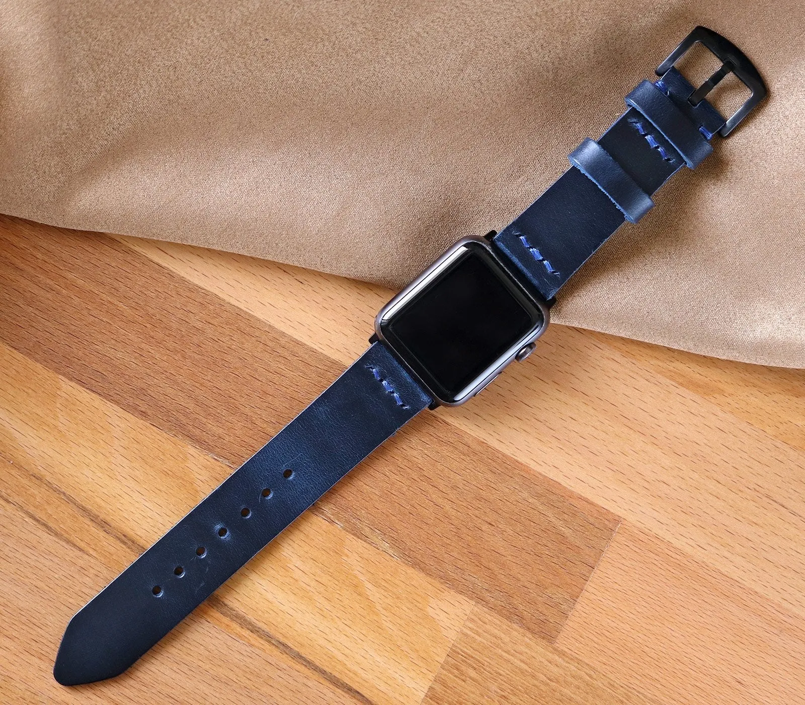 Apple Watch Leather Strap - Indigo Blue
