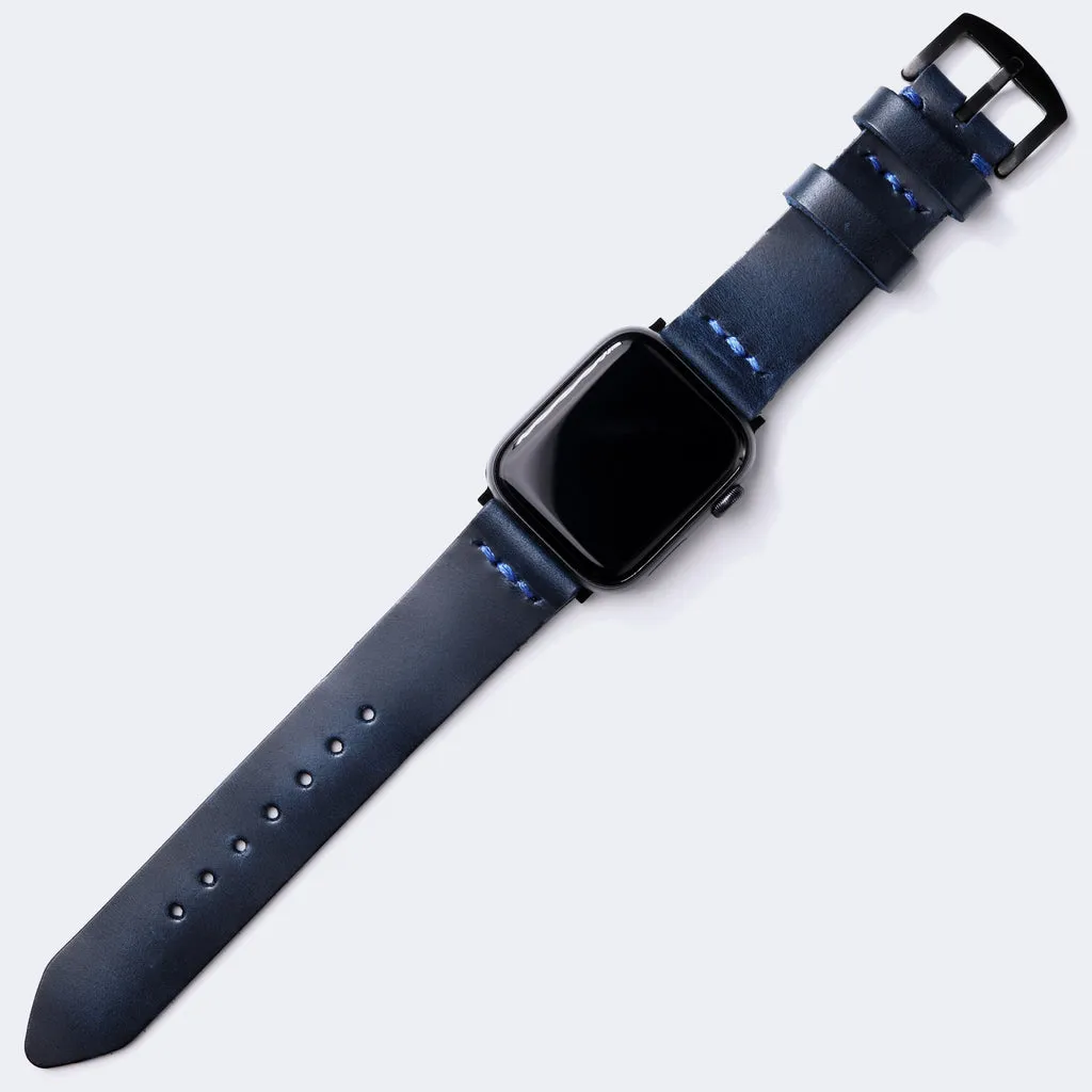 Apple Watch Leather Strap - Indigo Blue