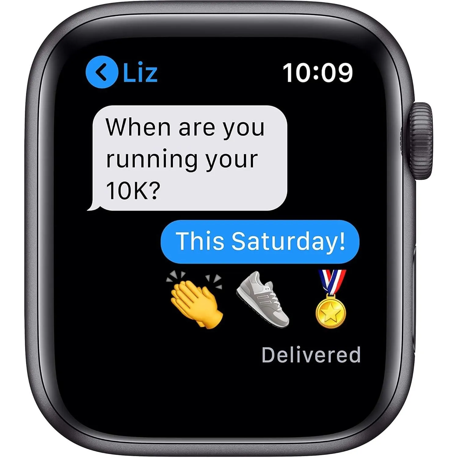 Apple Watch Series 6 (GPS, 44mm) - Space Gray Aluminum Case with Black Sport Band