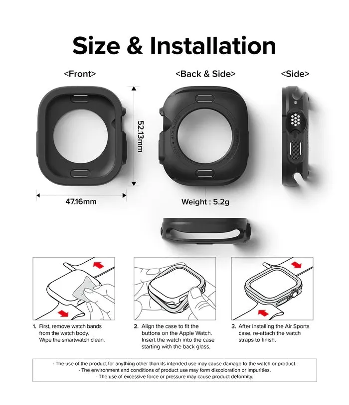 Apple Watch Ultra 2 / 1 Case Air Sports Black By Ringke
