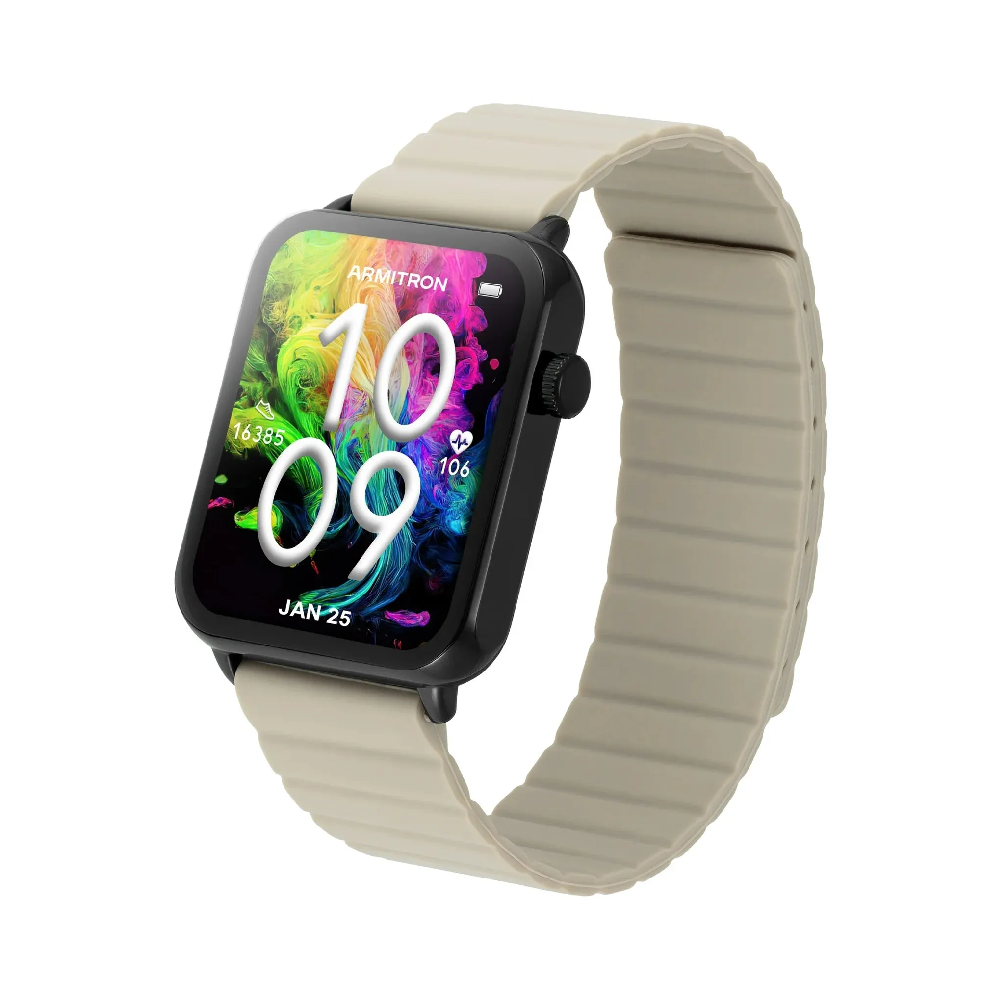 Armitron Connect 42/1006BKTPWM Unisex Matrix Smartwatch - Amoled Display - Grey Magnetic Silicone Band