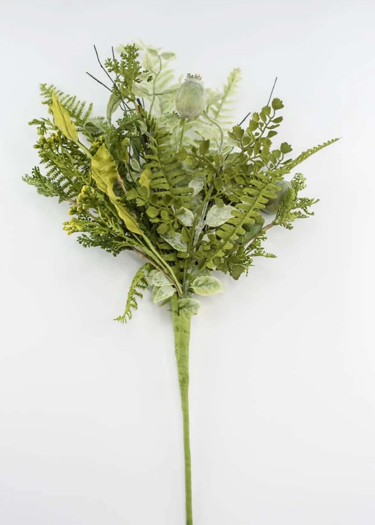 Artificial mixed greenery with pods bush