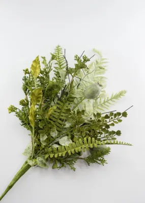 Artificial mixed greenery with pods bush