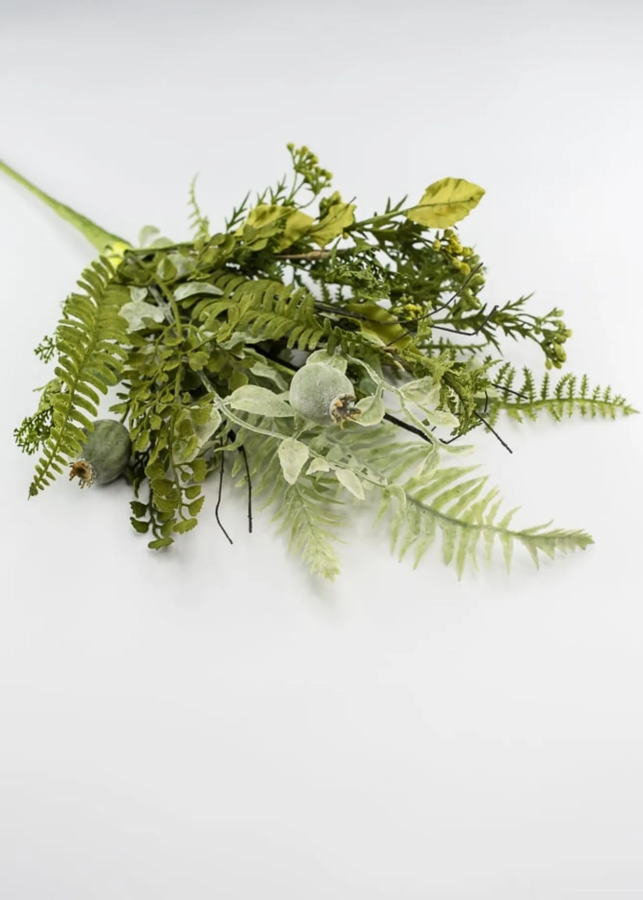 Artificial mixed greenery with pods bush