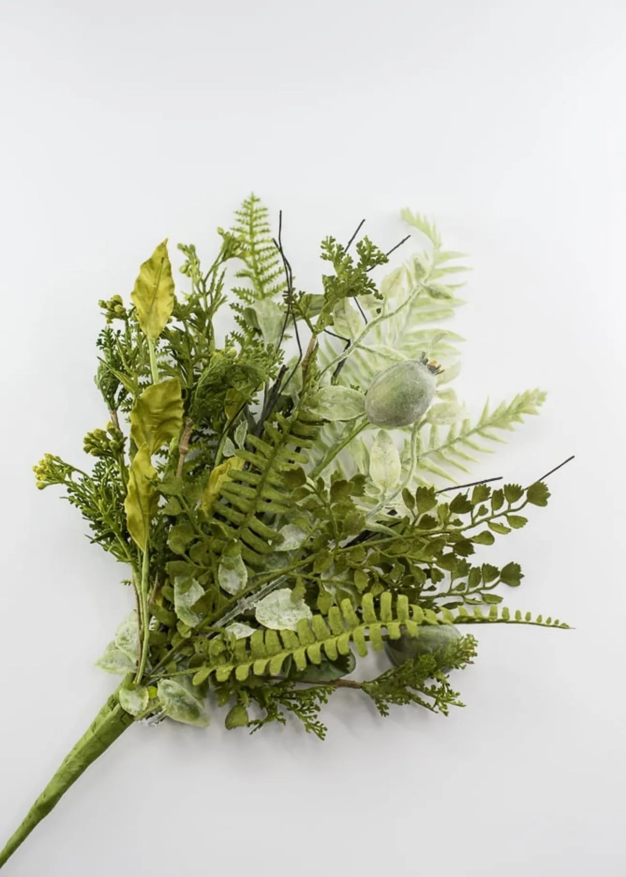 Artificial mixed greenery with pods bush