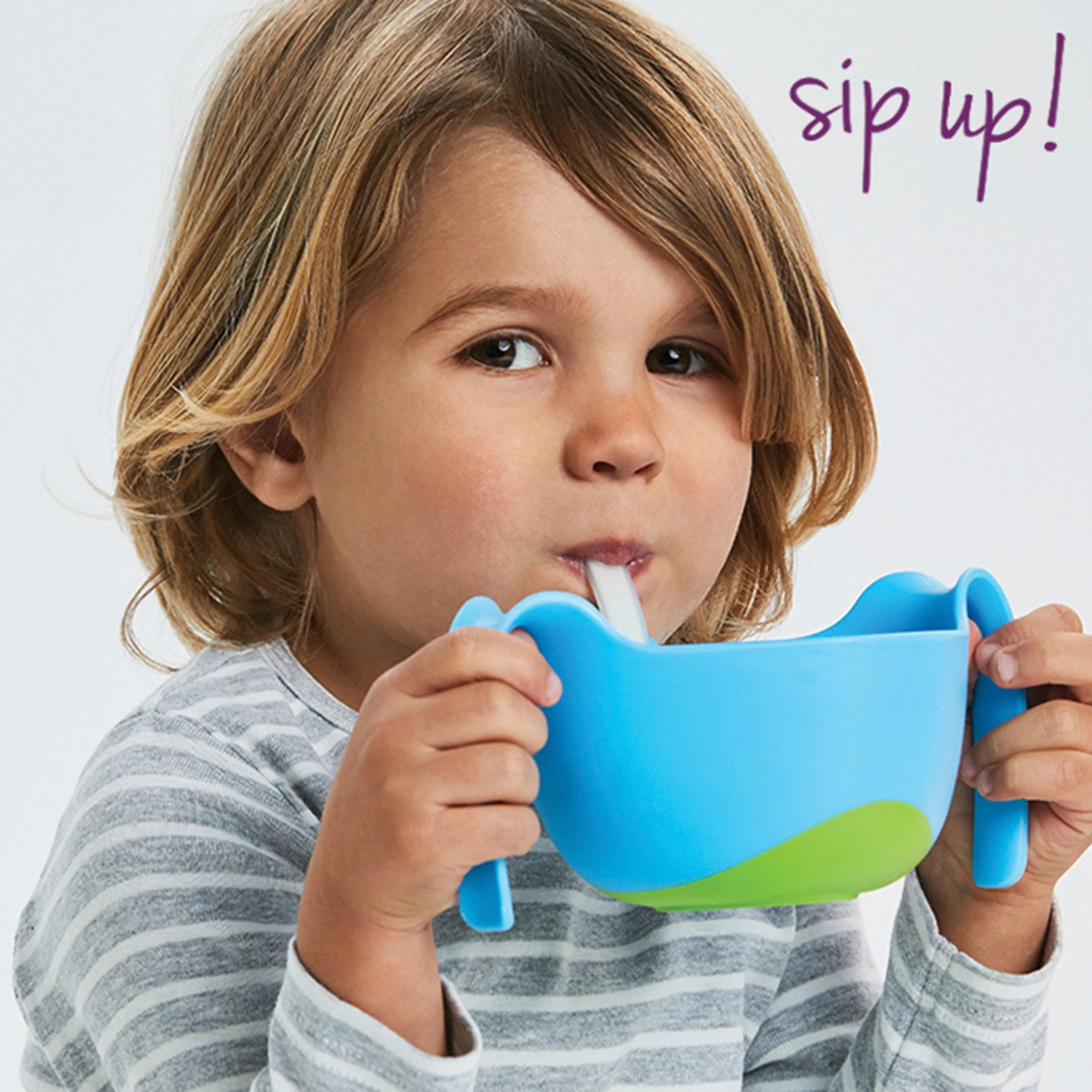 B.box Bowl Plus Straw XL 480ml -  Blue