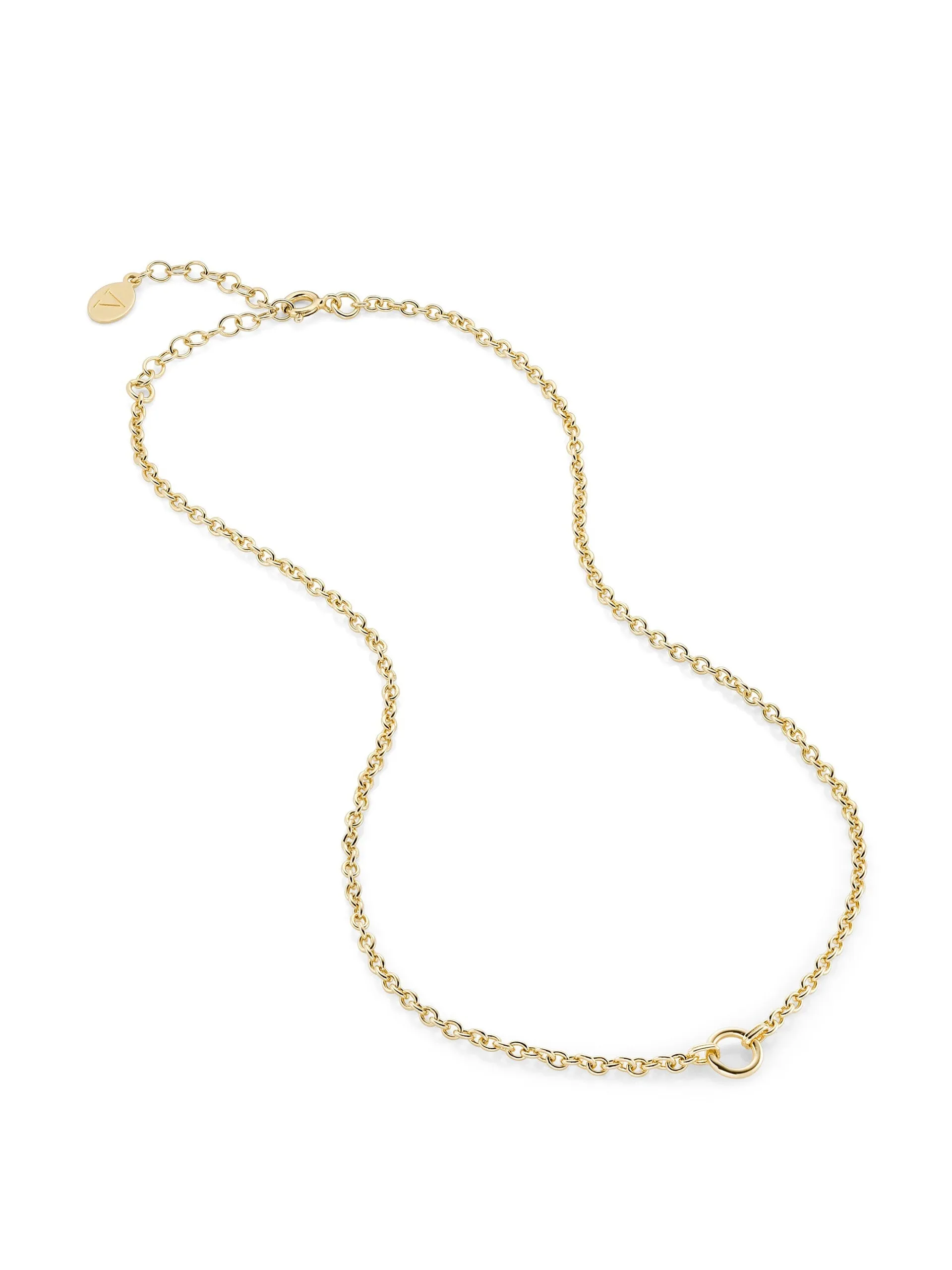 Blue Topaz charm on carrier chain