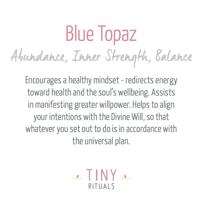 Blue Topaz Silver or Gold  Ring by Tiny Rituals