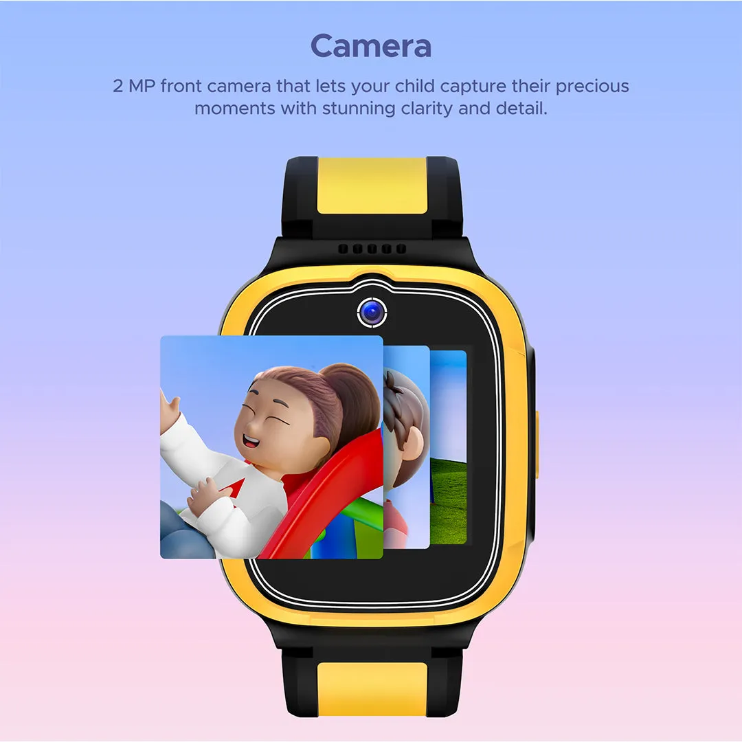 boAt Wanderer Smart | Premium Kids Smartwatch with 4G SIM and Wi-Fi Enabled, In-Built GPS, SOS Alerts, Geo Fencing