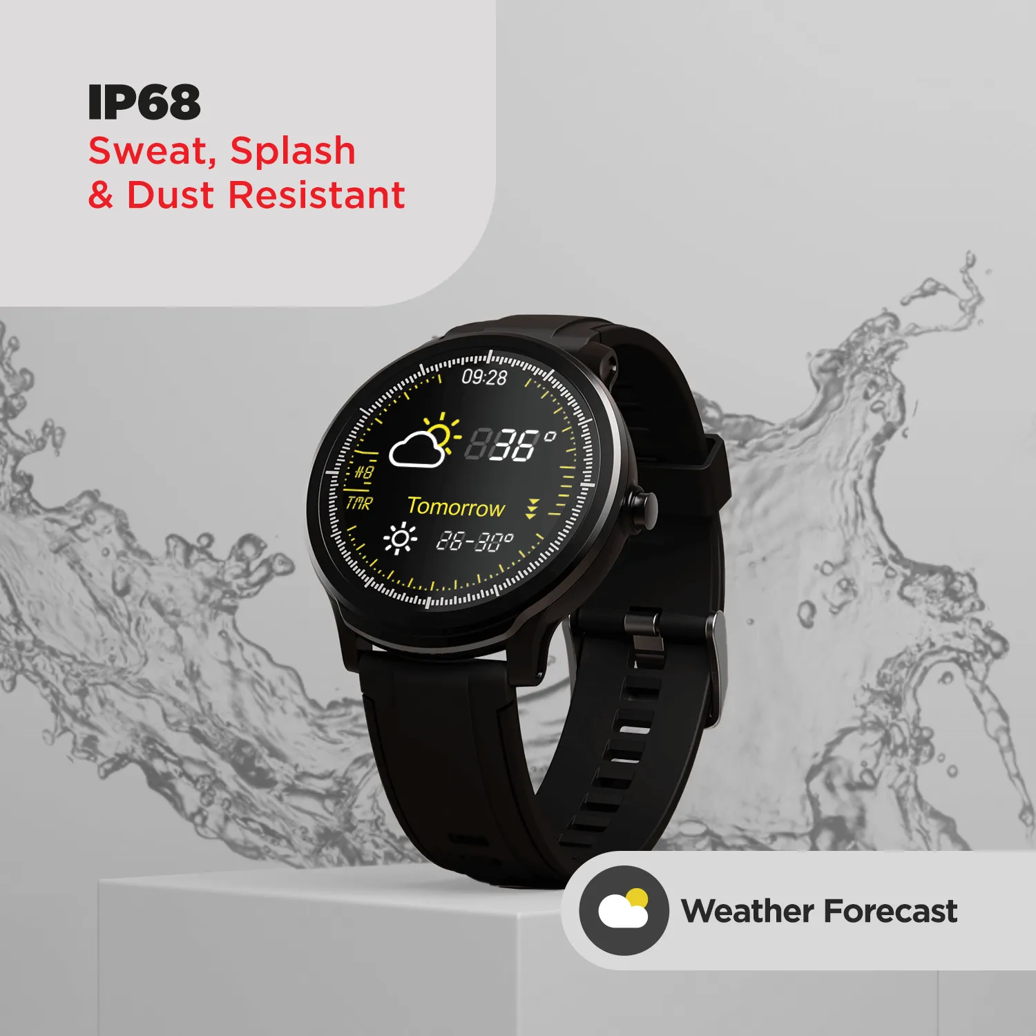 boAt Watch‌ Delta | Premium Smart Watch with 1.3" Full-Touch LCD Round Display, 3D hologram User Interface, 300  Watch Faces