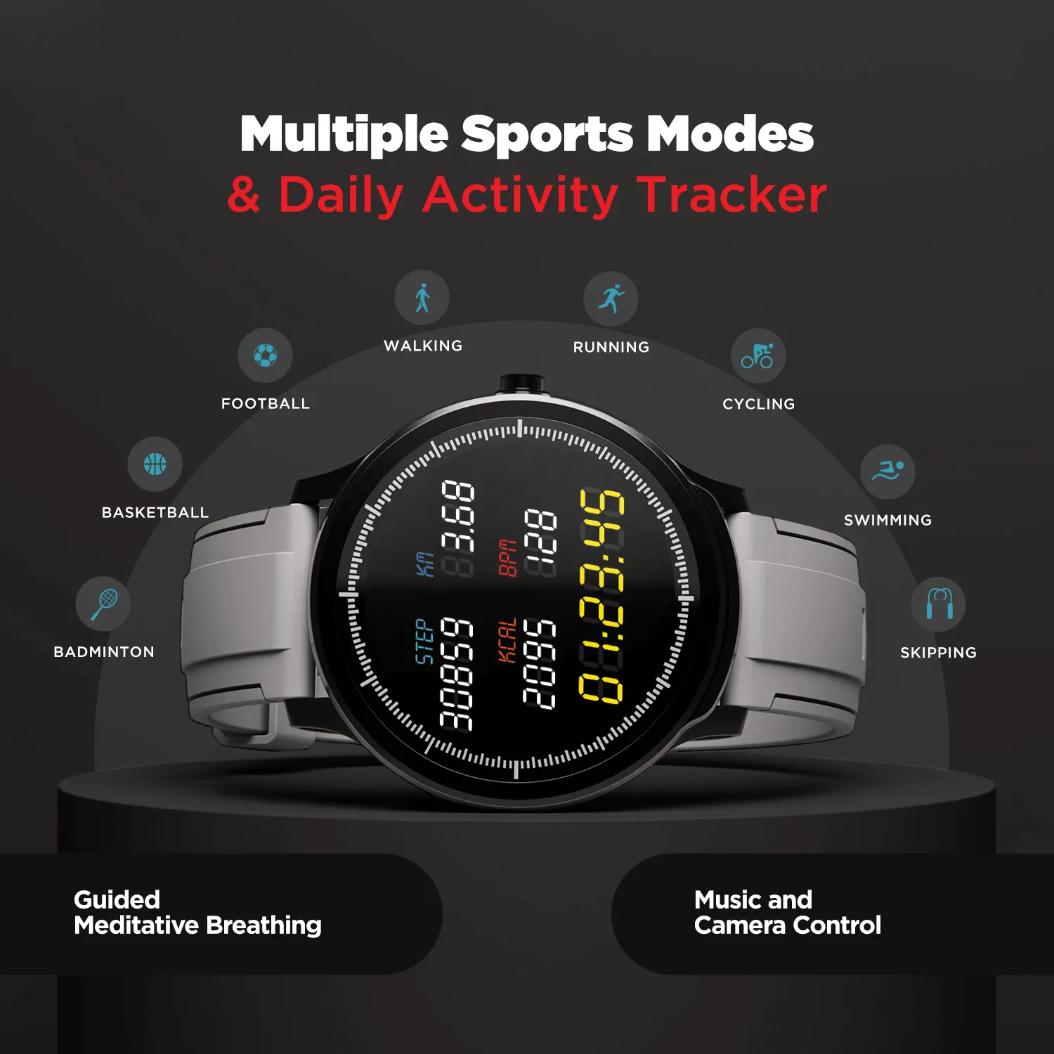 boAt Watch‌ Delta | Premium Smart Watch with 1.3" Full-Touch LCD Round Display, 3D hologram User Interface, 300  Watch Faces