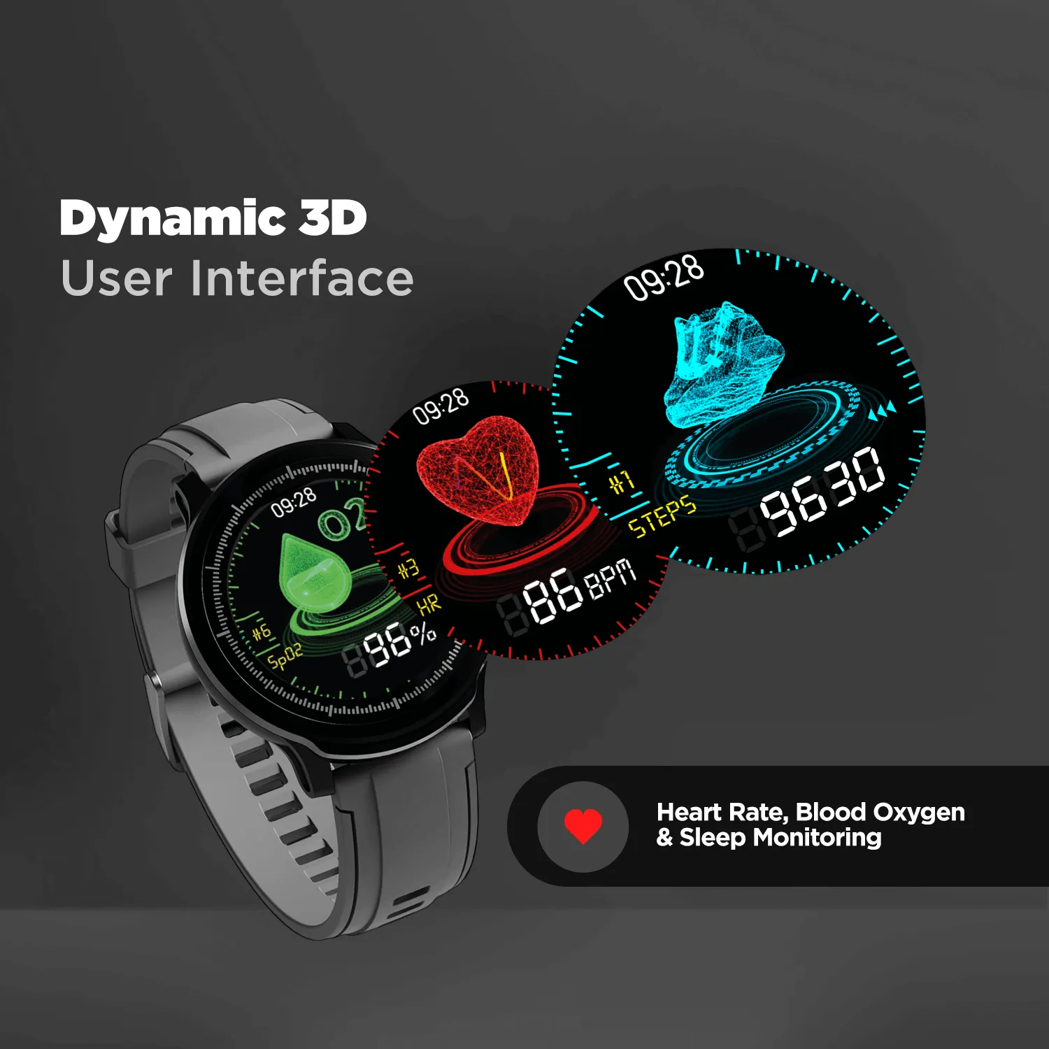 boAt Watch‌ Delta | Premium Smart Watch with 1.3" Full-Touch LCD Round Display, 3D hologram User Interface, 300  Watch Faces