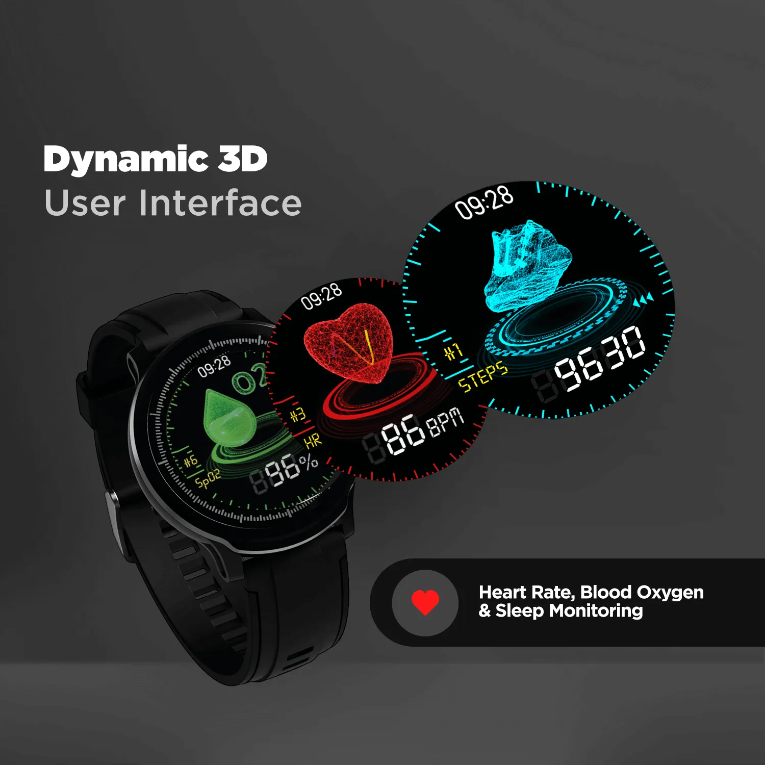 boAt Watch‌ Delta | Premium Smart Watch with 1.3" Full-Touch LCD Round Display, 3D hologram User Interface, 300  Watch Faces
