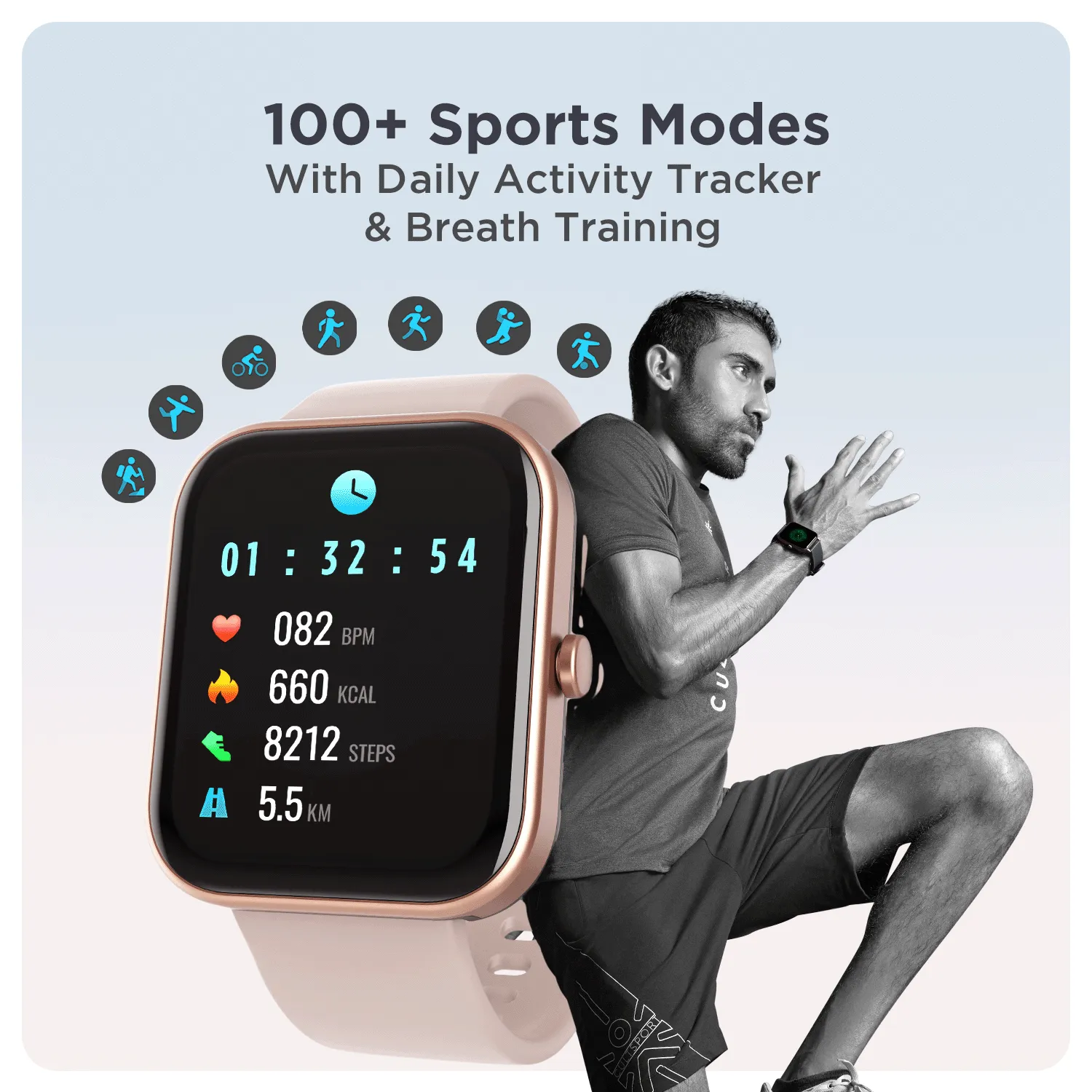 boAt Wave Electra | 1.81" (4.59cm) Full Touch Large Display Smartwatch with Bluetooth Calling, 100  sports modes, IP68 Dust & Water Resistance