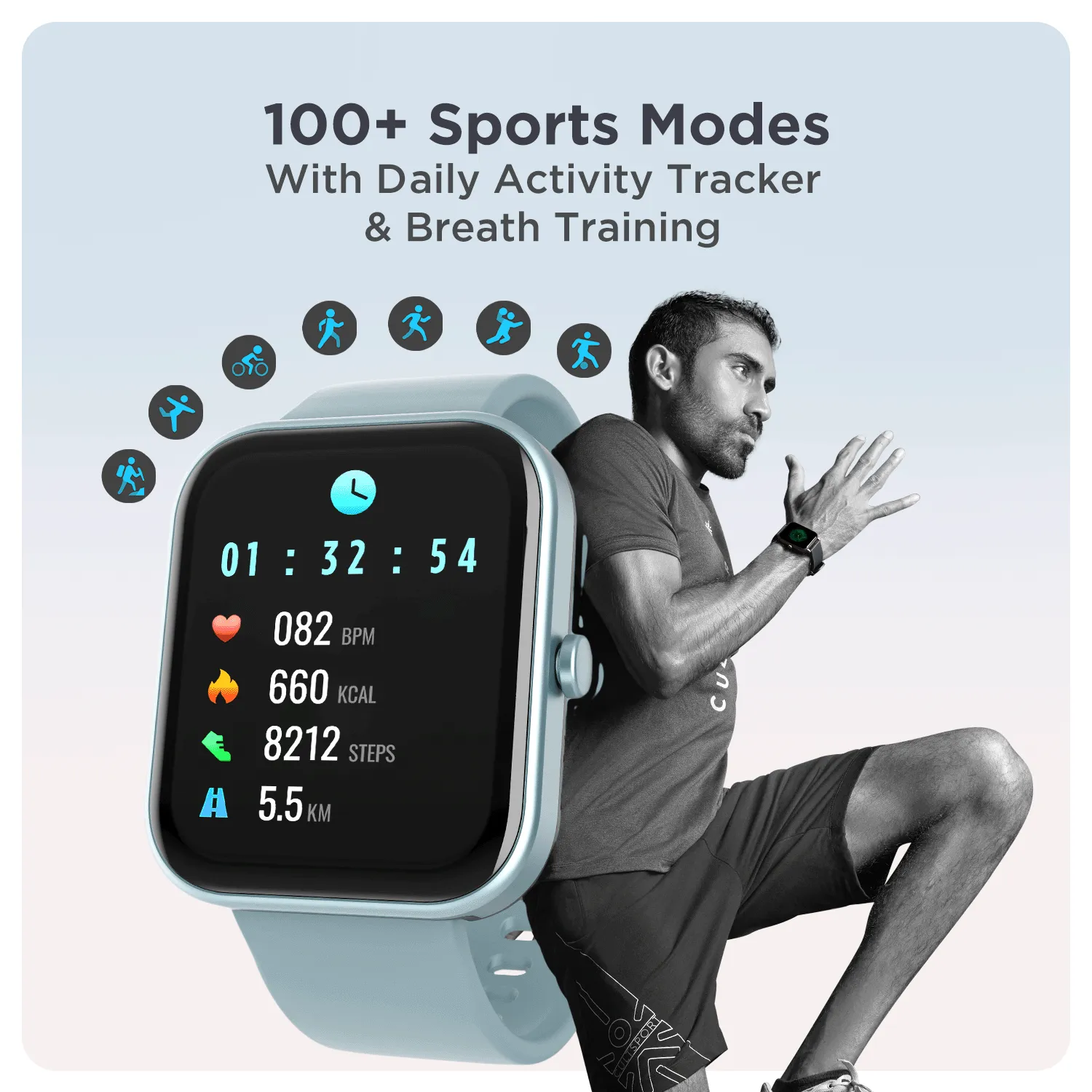 boAt Wave Electra | 1.81" (4.59cm) Full Touch Large Display Smartwatch with Bluetooth Calling, 100  sports modes, IP68 Dust & Water Resistance