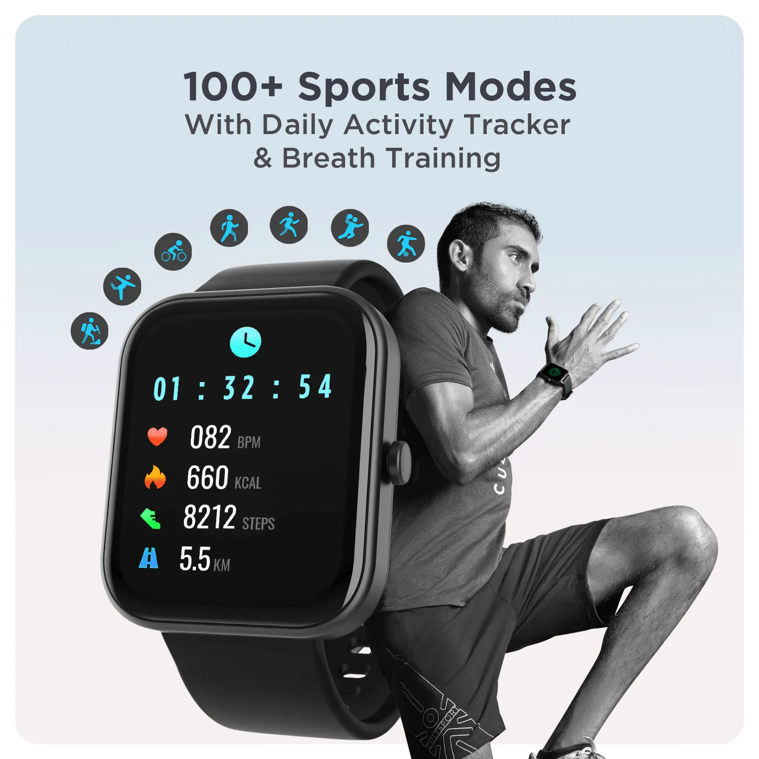 boAt Wave Electra | 1.81" (4.59cm) Full Touch Large Display Smartwatch with Bluetooth Calling, 100  sports modes, IP68 Dust & Water Resistance