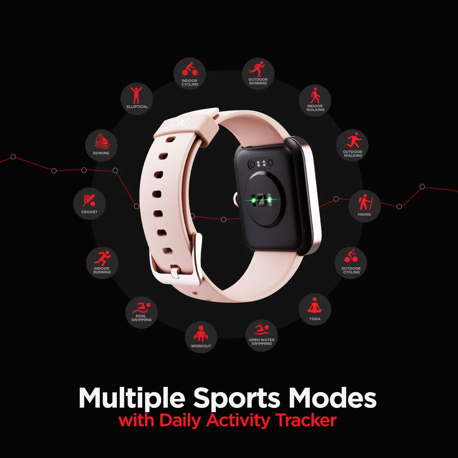 boAt Xtend‌ | Built-in Alexa, 1.69” (4.29 cm) Big Square Display, 14 Sports Modes, 15 Watch Faces